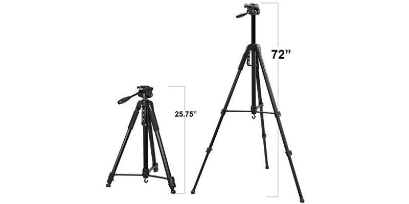 Ravelli APLT6B 72 Lightweight Aluminum Tripod, Includes Carry Bag and Universal Smartphone Mount 3