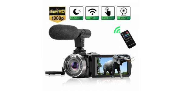 Camcorder Digital Video Camera, Wi-Fi Vlog Camera Camcorder with Microphone by LINNSE2