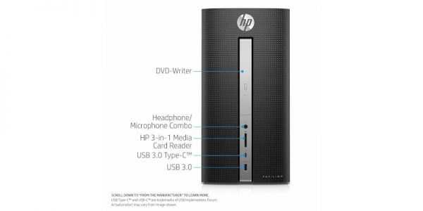 HP Pavilion Desktop Computer, Intel Core i5-7400, 8GB RAM, 1TB Hard Drive2