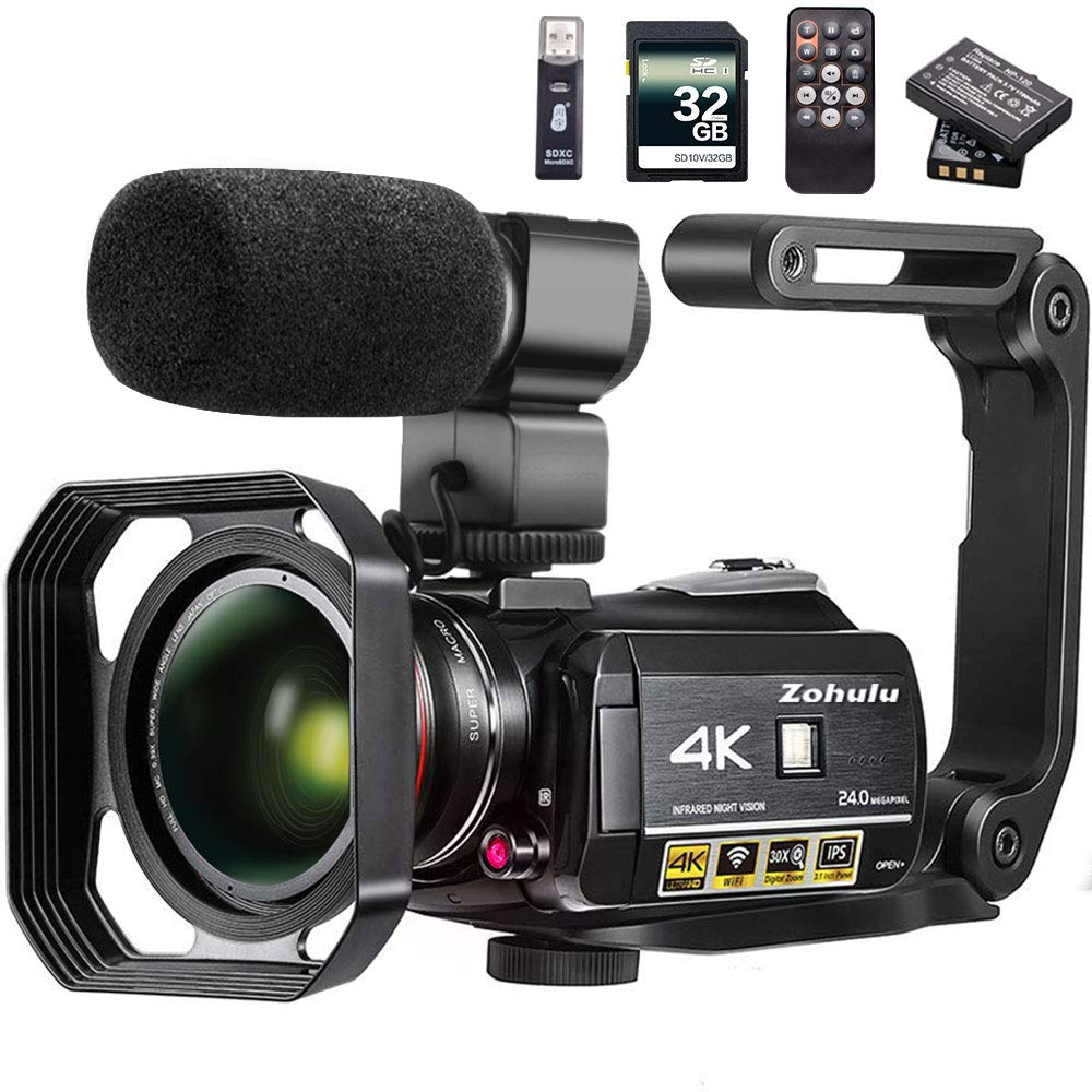 Video Camera 4K Camcorder ZOHULU