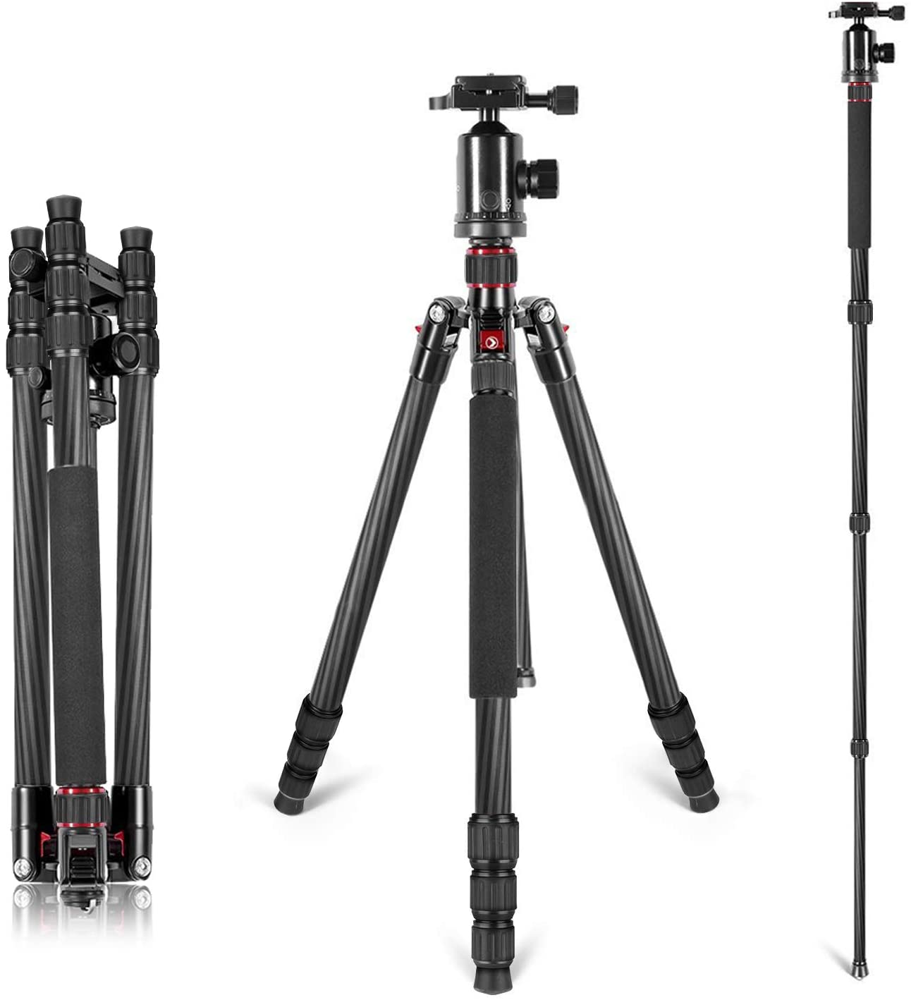 Neewer Carbon Fiber 66 inches168 centimeters Camera Tripod Monopod